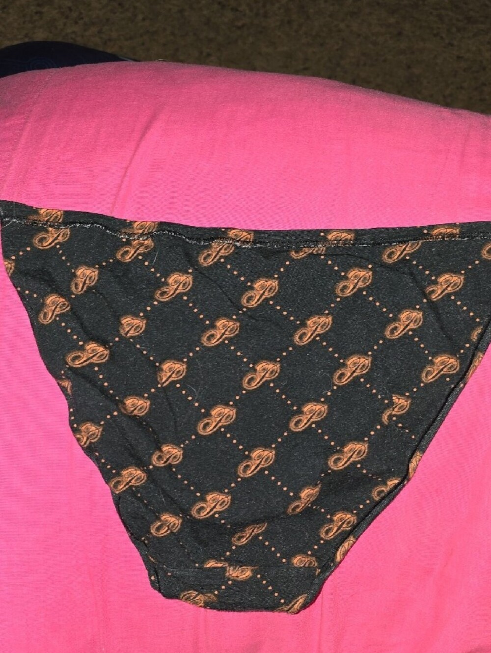 PINK Victoria's Secret White Bikini Briefs with Multi-Color Witching Icons - Picture 2 of 3